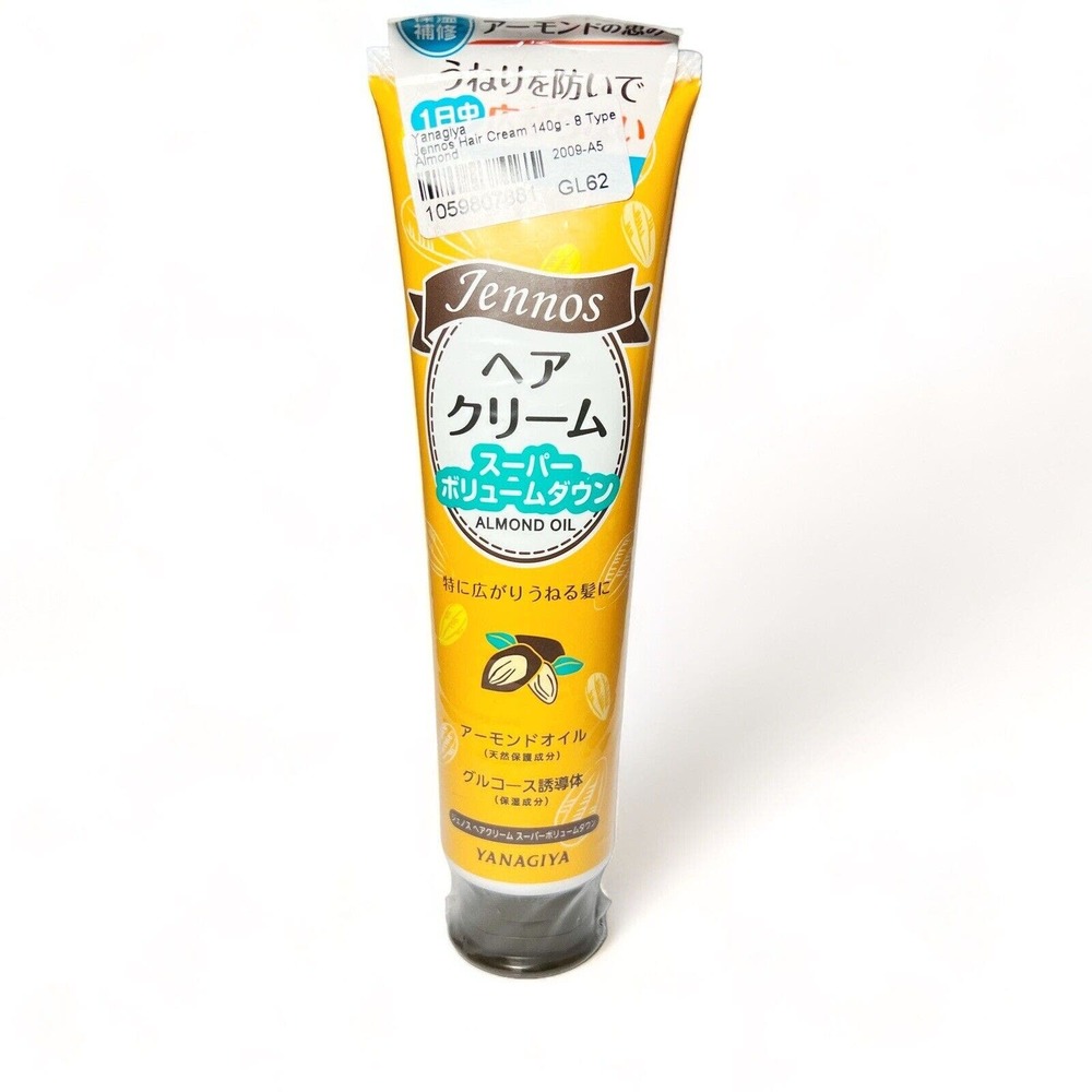 Yanagiya Honten Jenos Hair Cream Almond Oil Full Size 140g Japanese Smoothing